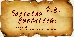 Vojislav Cvetuljski vizit kartica